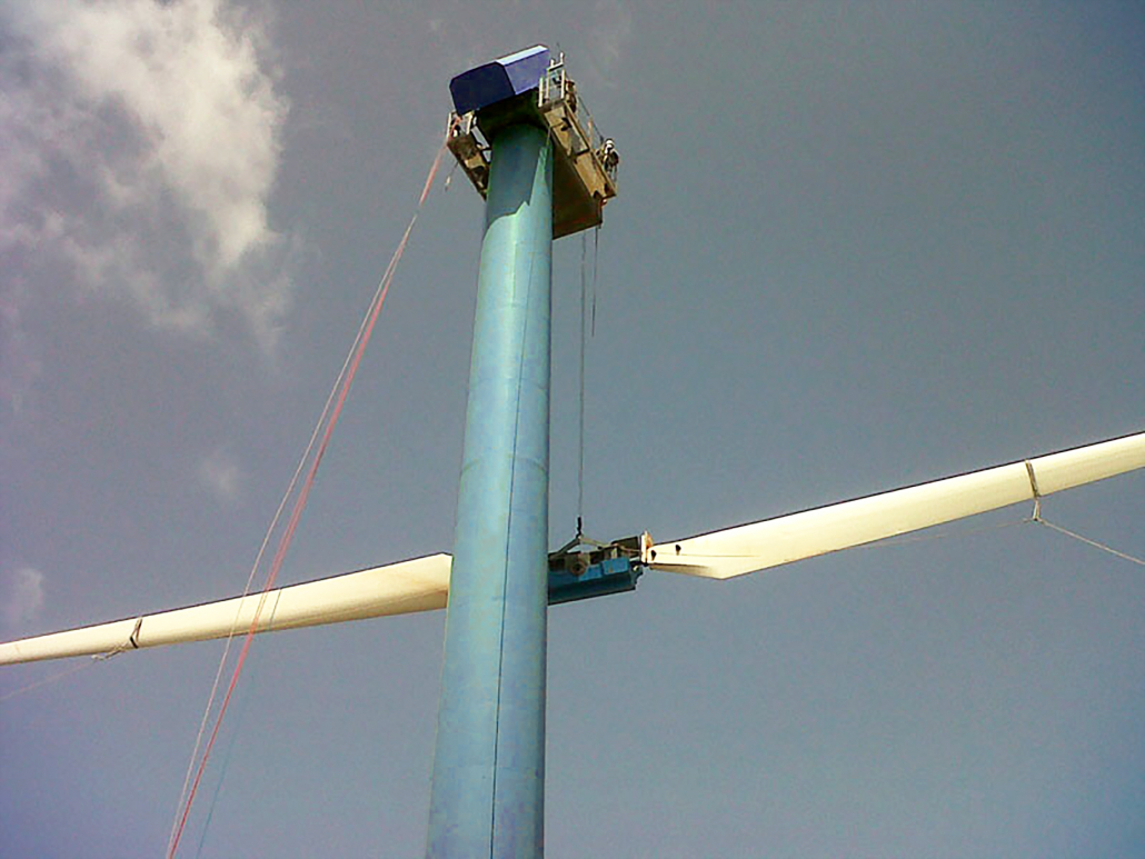 Hoisting crane – lowering rotor – 2